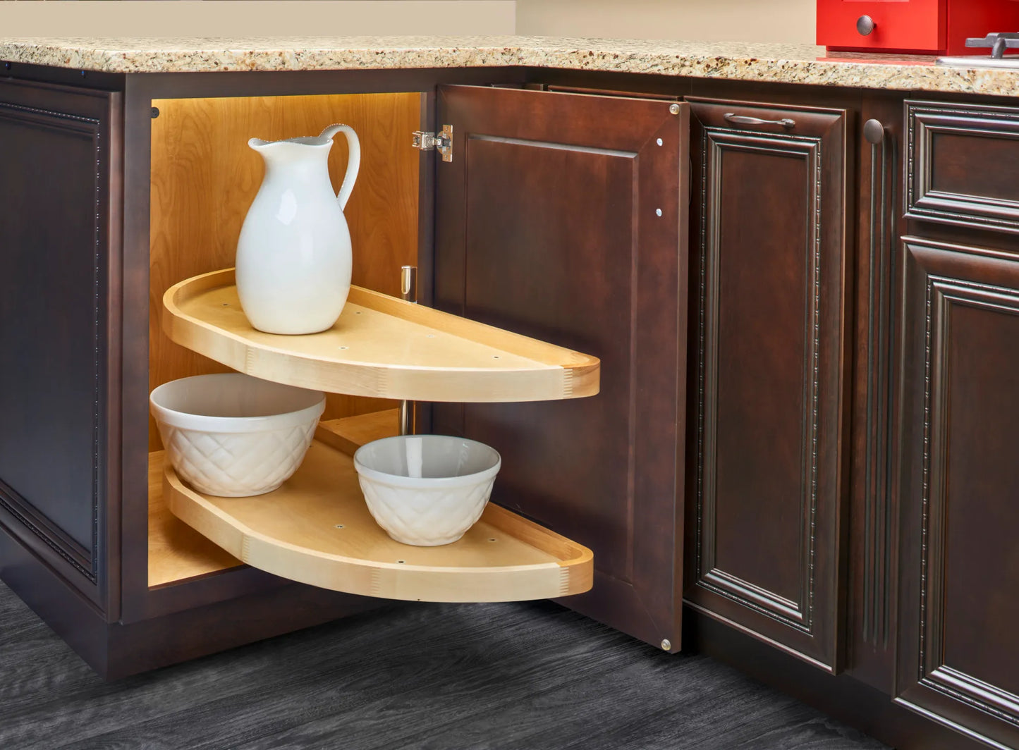 Wood Blind Corner Lazy Susan