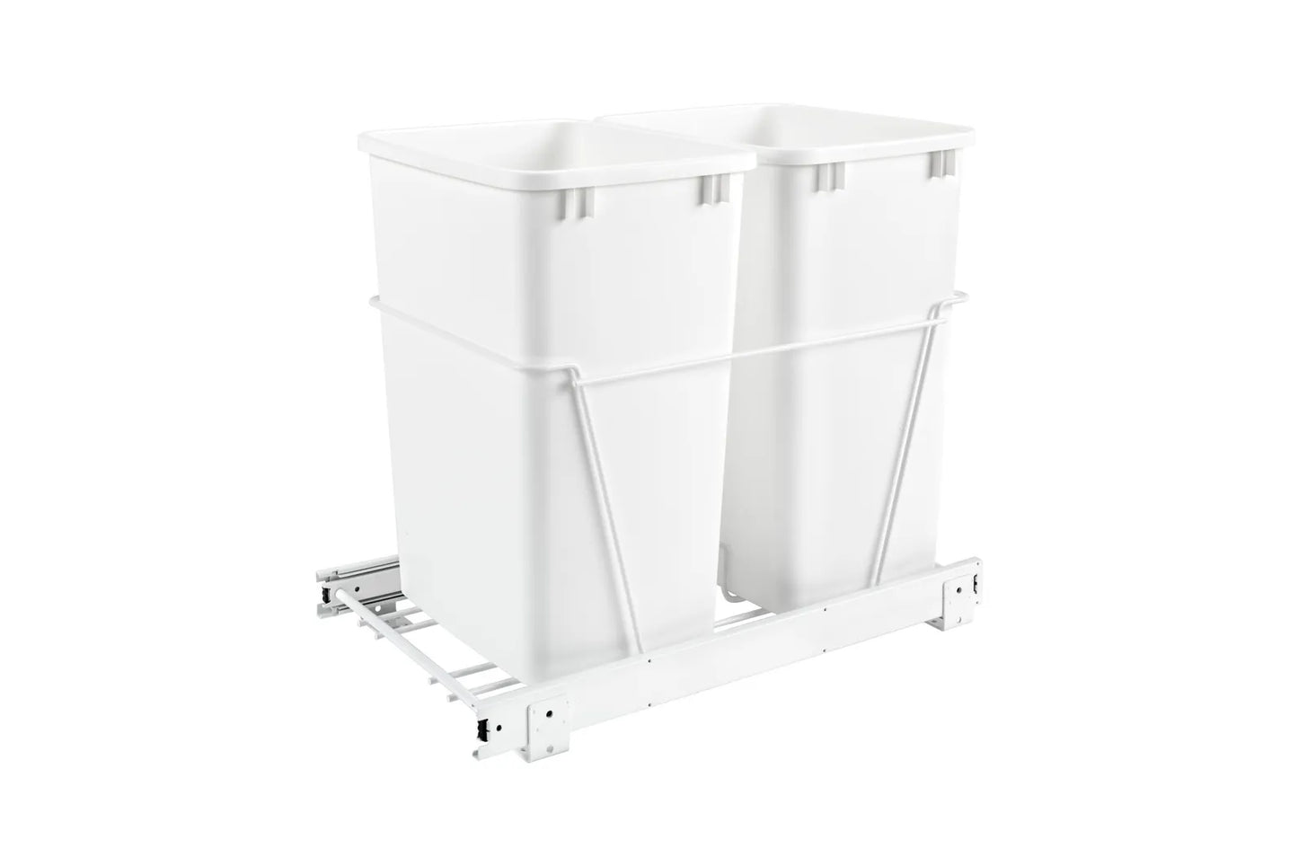 14 1/2" Wide Two 35 Qt Wire Trash System
