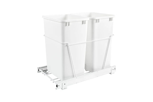 14 1/2" Wide Two 35 Qt Wire Trash System