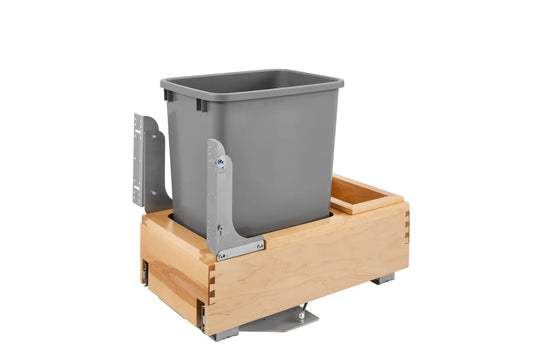 11 1/2" Wide 35 Qt Wood Trash System