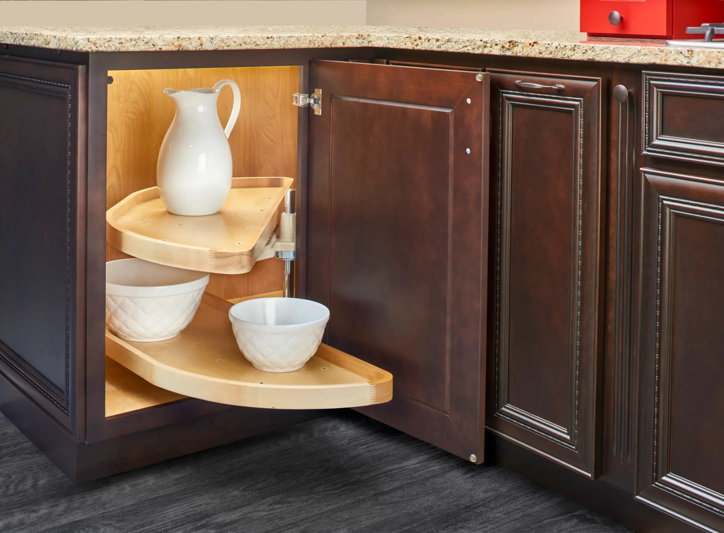Wood Blind Corner Lazy Susan