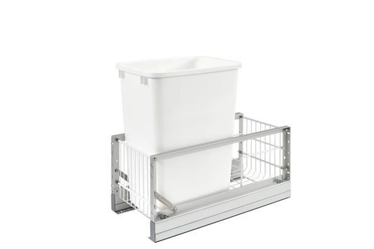11" Wide 35 Qt Aluminum Trash System