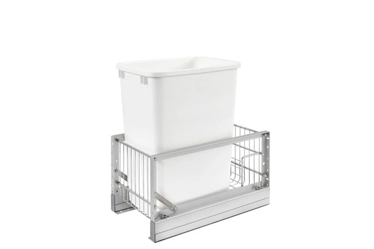 11" Wide 35 Qt Reduced Depth Aluminum Trash System