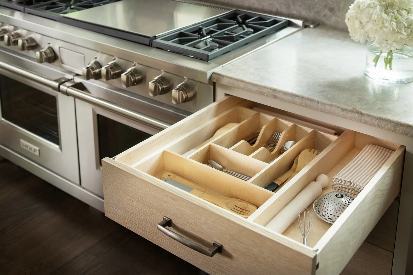 Wood Cutlery Tray Drawer Insert
