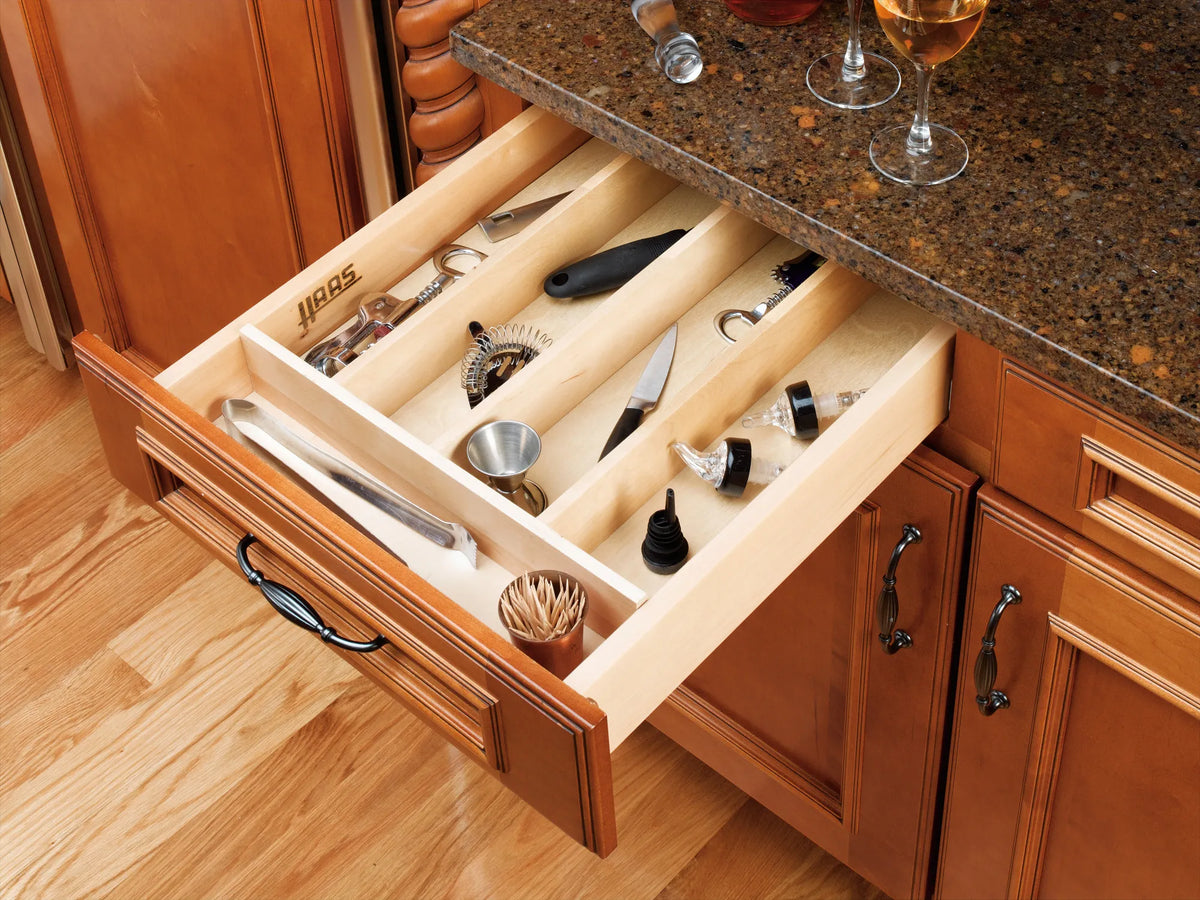 Utility Insert Drawer Box Wood Utility Tray Drawer Insert – Kitchen Shelves