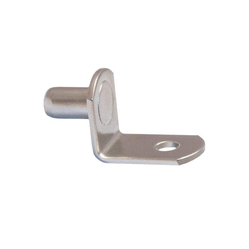 Metal shelf support clip hardware for adjustable cabinet shelves and pull-out shelving