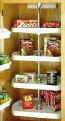 organize your pantry cabinet with Lazy Susans from Rev-a-shelf and kitchen shelves